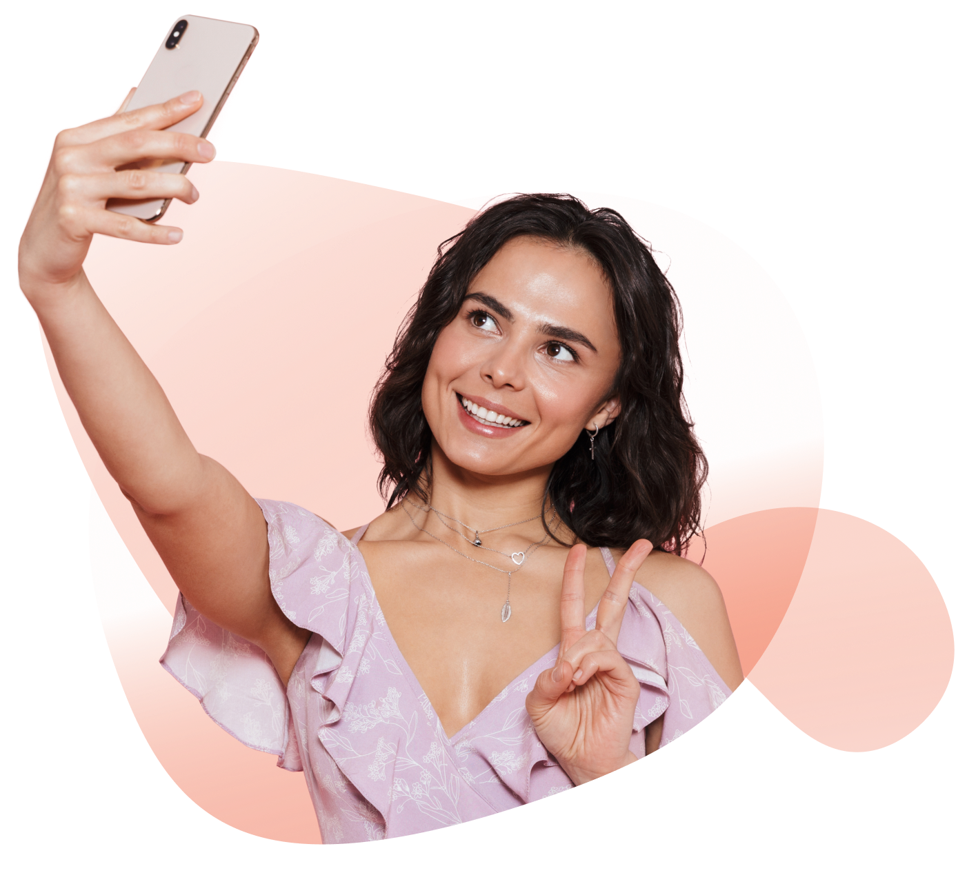 Woman holding phone